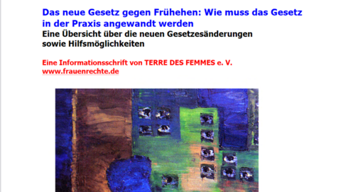 Cover - Das neue Gesetz gegen Frühehen in Deutschland: Eine Übersicht über die Änderungen und ein Fallbeispie
