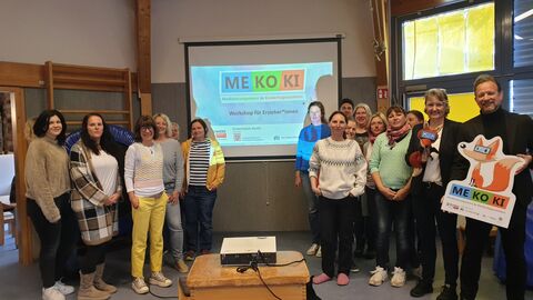 Erzieherinnen und Erzieher einer Kita